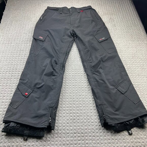 FOURSQUARE 10K Snowboard Pants Men Size Large L Black Ski Snow Pant Water Resist - Picture 1 of 16